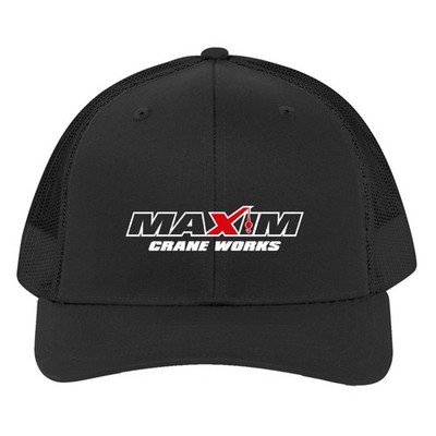 Maxim Crane Works Black Trucker Hat Cap Adult Size