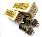 Match Pair Westinghouse NOS Black Plate Gold Pin 6AK5 5654 EF95 Tubes Little Dot