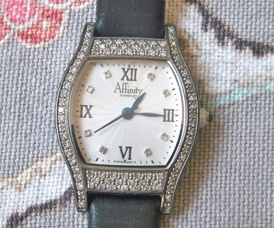 Affinity Diamonds Sterling Silver Watch .40 CTTW New Battery & WORKS!