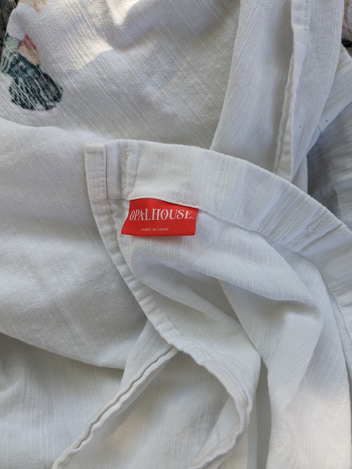 OPALHOUSE JUNGALOW FLORAL BIRDS TEAL GREEN YELLOW WHITE (1) SHOWER CURTAIN 71X72