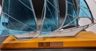 Vintage Handcrafted Stained Glass Sailboat Decor Signed Lloyd Linscott — photo 10