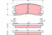 Trw Bremsbelagsatz, Scheibenbremse Hinterachse U.A. FüR Buick, Cadillac