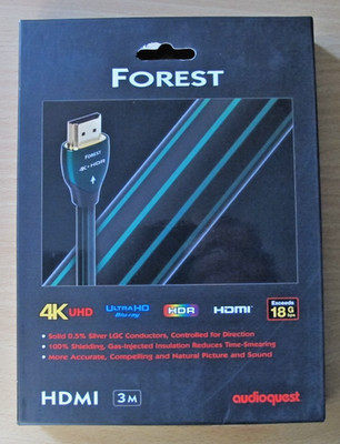 AudioQuest Forest 4K Ultra HD HDMI Cable 3.0M 10 ft. HDMIFOR03  UHD HDR