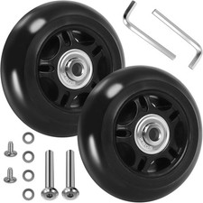 Luggage Suitcase Replacement Wheels 76Mm X 24Mm with ABEC 608Zz Bearings, Inli