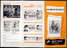NO NAME ON THE BULLET 1959 Audie Murphy, Joan Evans, Charles Drake PRESSBOOK