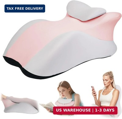 Memory Foam Ergonomic Wedge Prone Pillow, Bed Pillow for Sitting Up, Back, Neck,