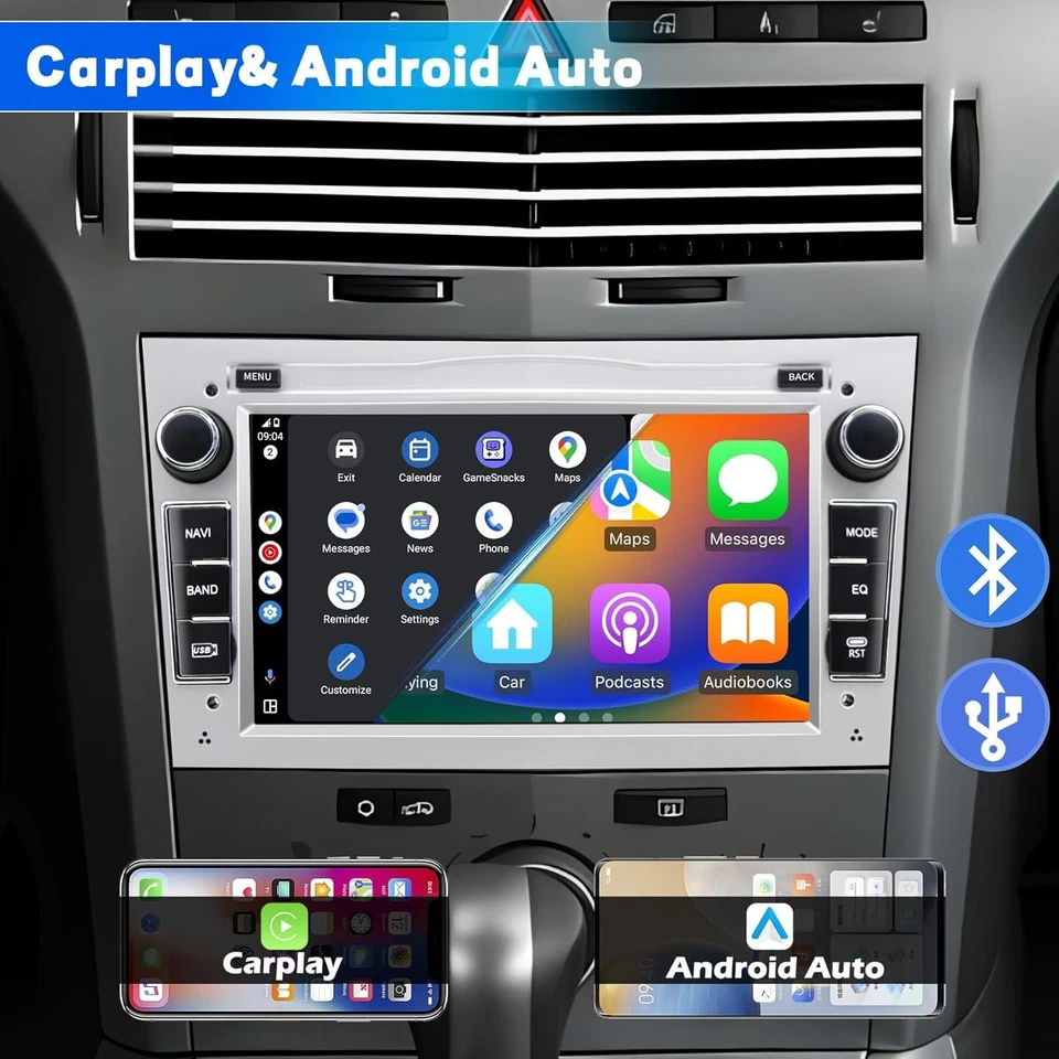 Autoradio Android 13 2G+32GB Opel Corsa Astra Zafira 7 CarPlay GPS WiFi BT Argen - Immagine 2 di 4