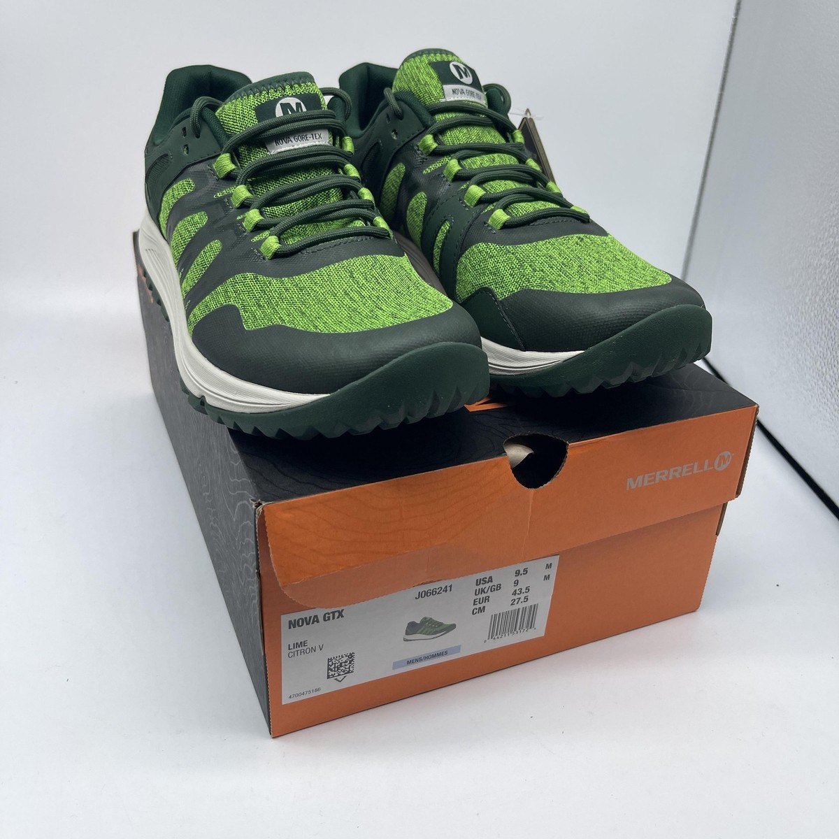 Merrell Nova GTX Shoes Mens Size 9.5 Green Waterproof Trail  display picture 3