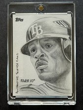 BJ Upton Tampa Bay Rays 2009 Topps 1/1 Sketch Card Artist Brett Farr