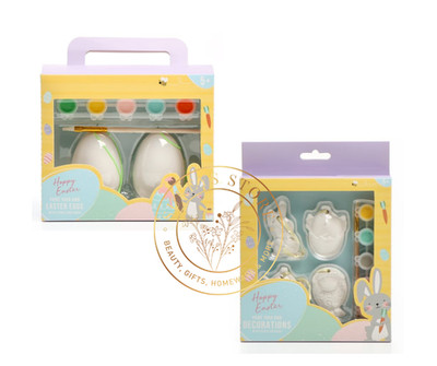Osterdeko & Eier Bastelset selber bemalen Kinder Hase Küken Lamm