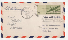 Victor Vernon Signed Cover 1945 Autographed / Early Birds of Aviation