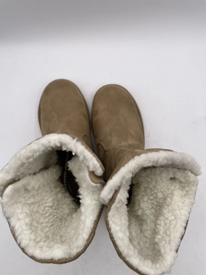 Airwalk Snow Boot Women's Sz 7 Brown Faux Leather Sherpa Lined MidCalf Round - Image 4 of 4