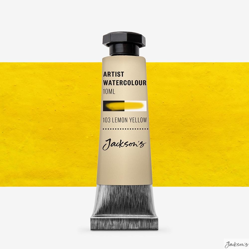 Jackson's : Artist Watercolour Paint : 10ml : Lemon Yellow : Tube of Highly P...