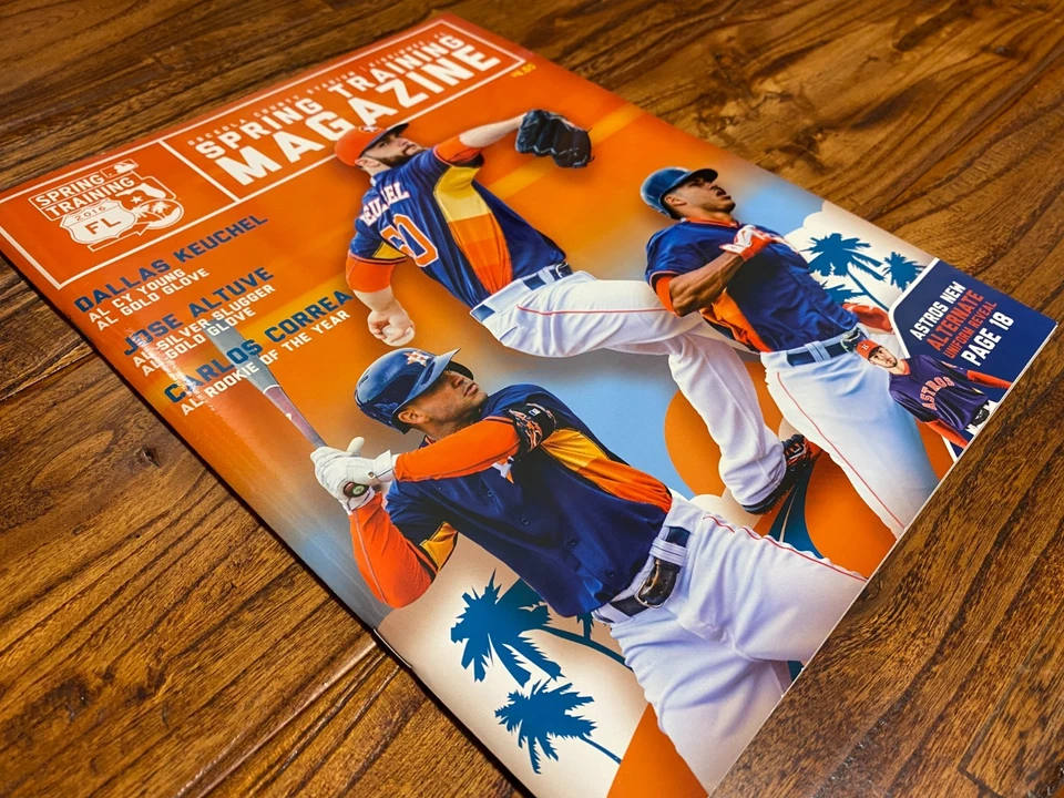 2016 Astros Spring Training Program Altuve Correa Keuchel Osceola Stadium FL - Image 2 of 3