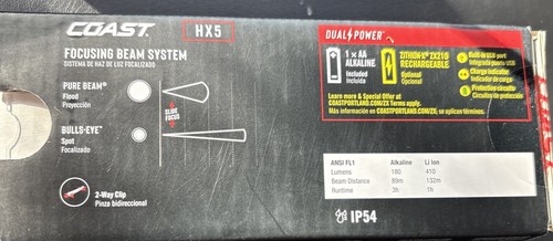 COAST HX5 Pure Beam Focusing Pocket Light - Picture 2 of 2