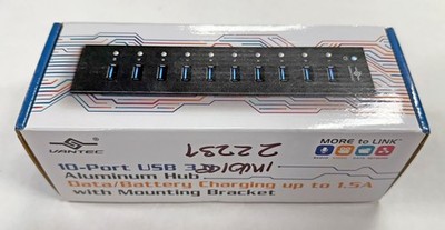 Vantec 227911 UGT-AH110U3-BK 10-port USB 3.0 Aluminum Data/Charging Hub Mac/PC
