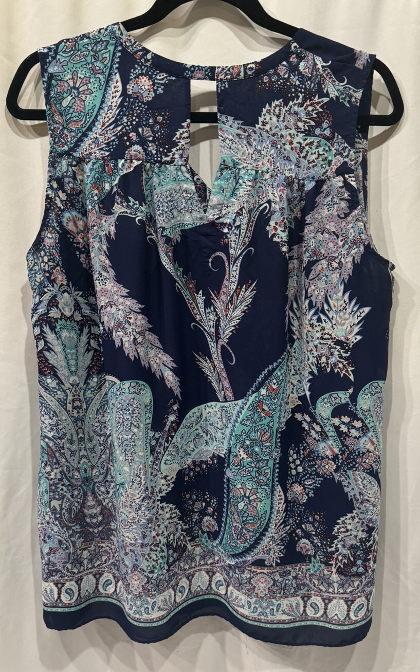 Violet + Claire Sleeveless Blouse-Size 1X-Keyhole… - image 3