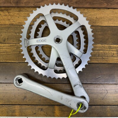 Vintage SR Sakae XCE TRIPLE Crank Set 175 mm 48 38 28 T Gray 110 74 BCD