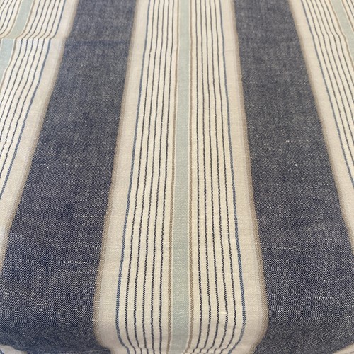 Williams-Sonoma Stripe Table Runner Blue Tan Off White 15" x 108" - Picture 5 of 9