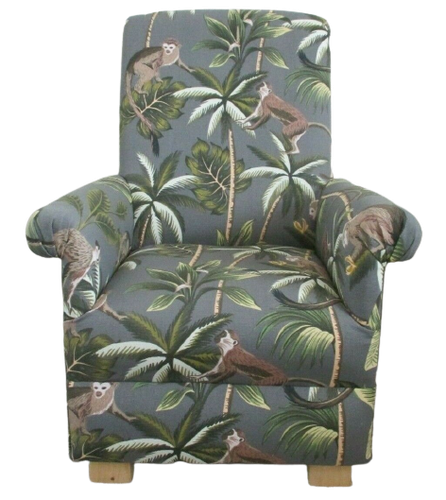 Children's Armchairs Chairs Monkeys Fabric Rainforest Animals Apes Jungle Kids - Picture 35 of 46