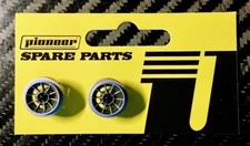 Pioneer WH202961 General Lee ‘Vector’ Front Wheels (2 Pack) 1/32 Slot Car