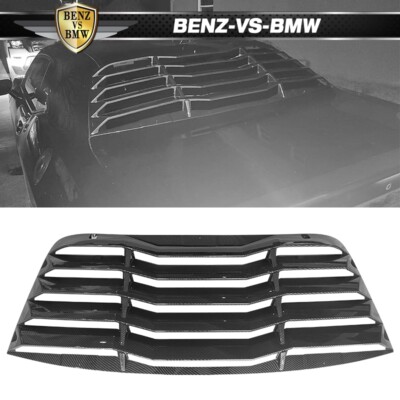 Fits 08-23 Dodge Challenger Rear Window Louver Vent Sun Shade Carbon Fiber Print
