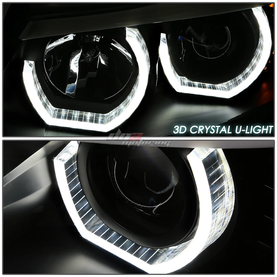 PARA BMW E39 525i 530i M5 1996-2003 LED SEÑAL 3D DRL PROYECTOR FARO NEGRO Foto 3 de 4