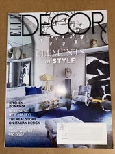 ELLE DECOR Magazine APRIL 2018 New SHIP FREE Elements of STYLE Kitchen ITALIAN