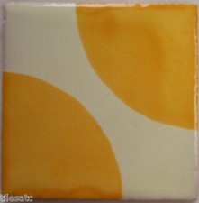 C208 - Mexican Handmade Talavera Clay Tile Folk Art 4x4"  Handpainted