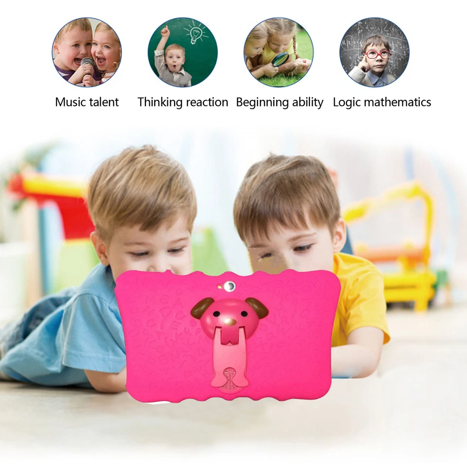 Kids 7" Android Tablet Unlocked WIFI Dual Camera Kids Child Learning Tablet Gift - Image 3 of 4