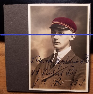 Corps Vandalia Heidelberg 1924-25 Heinz Hellwig & Freiherr von Meerheimb 2x Foto