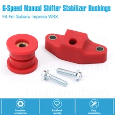 RED 6-SPEED POLYURETHANE MANUAL SHIFTER BUSHING KIT FOR SUBARU IMPREZA WRX STI