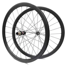 700C 32x30mm Gravel Road Bike Asymmetry Carbon Wheelset with Novatec Disc Hubs