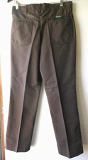 WearGuard Cotton/Polyester Brown Work Pants 33 Waist Pockets Zipper