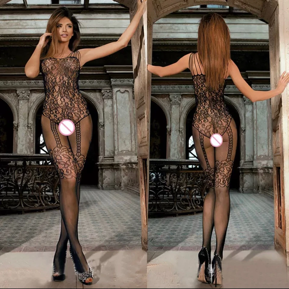 Body très sexy transparent pour femme en Nylon/ Body intégrale résille érotique - Photo 3/4