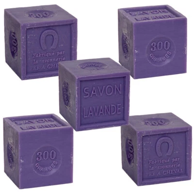 MAISON DU SAVON Savon de Marseille 5 x 300g - Französische Seifenwürfel aus ätherischem Lavendelöl