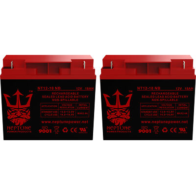 DynaTech SPF-560-2 12V 18Ah SLA Replacement Ups Battery by Neptune - 2 pack