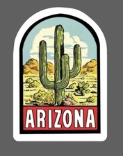 Arizona Sticker Desert Cactus Waterproof State Travel Outdoor Gift NEW