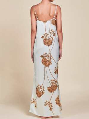 open lace back dress Silk Halter Wrap Dress As shown / Small main image 1