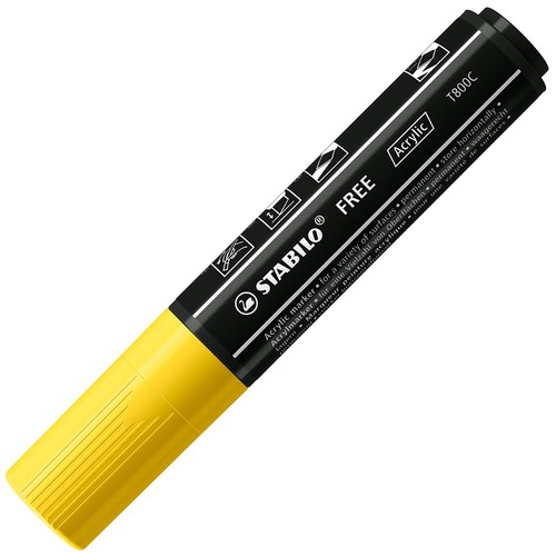 Acrylmarker STABILO FREE Acrylic T800C Keilspitze 4-10mm farblich sortiert - Imagen 4 de 25