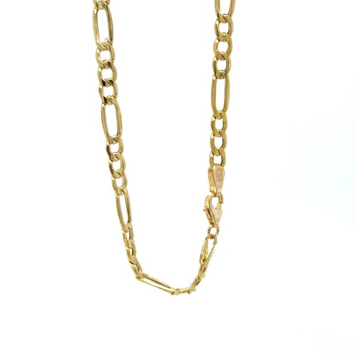 Collar Cadena Figaro Oro Amarillo 10k 20" 3.2g Elegante Joyería - Imagen 2 de 4