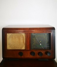 Ancien Vintage Poste de Radio TSF Caisse en Bois Collection Années 50 Déco