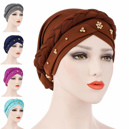 Women Female Head Wrap Elastic Hat Beanie Scarf Turban Hijab Caps Accessories - Afbeelding 1 van 22