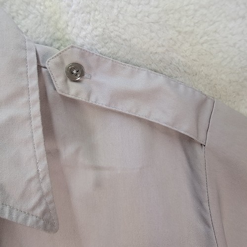Vtg Hanover Military Division Gray Shirt Mens Collar Button Uniform FLAW Size M - Picture 8 of 23