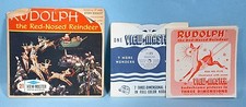 1950 1955 Rudolph the Red-Nosed Reindeer 2 View-Master Sets w/Booklets Christmas