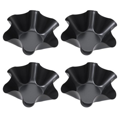 Dimeho 4 Pack Taco Salad Bowl Maker Molds 6.53 × × 2.36 inches, Black