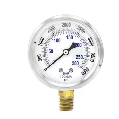 #ad Pic Gauges Pro 201L 254Q Industrial Pressure Gauge 0 To 4 000 Psi 2 1 2 In $17.19