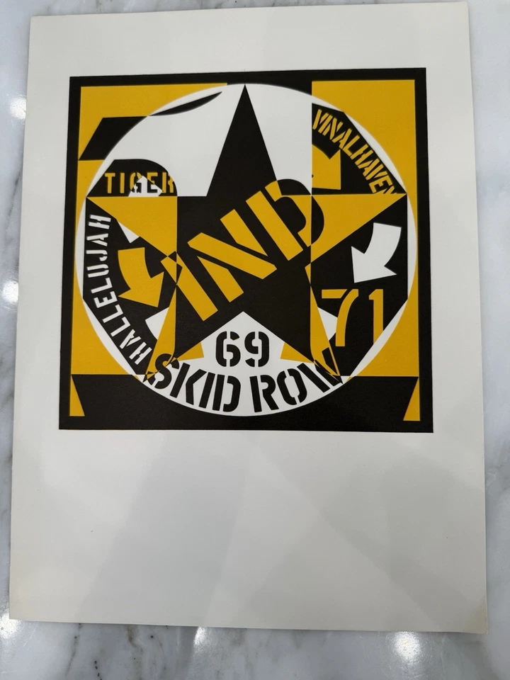 Litografia original Robert Indiana "Skid Row / Self Portrait 69" - Imagem 2 de 4