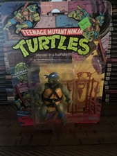 Vintage 1988 Playmates Teenage Mutant Ninja Turtles Leonardo 10 Back MOC TMNT