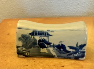 Chinese Blue and White Porcelain Guangxu Six Character Mark Headrest Pillow